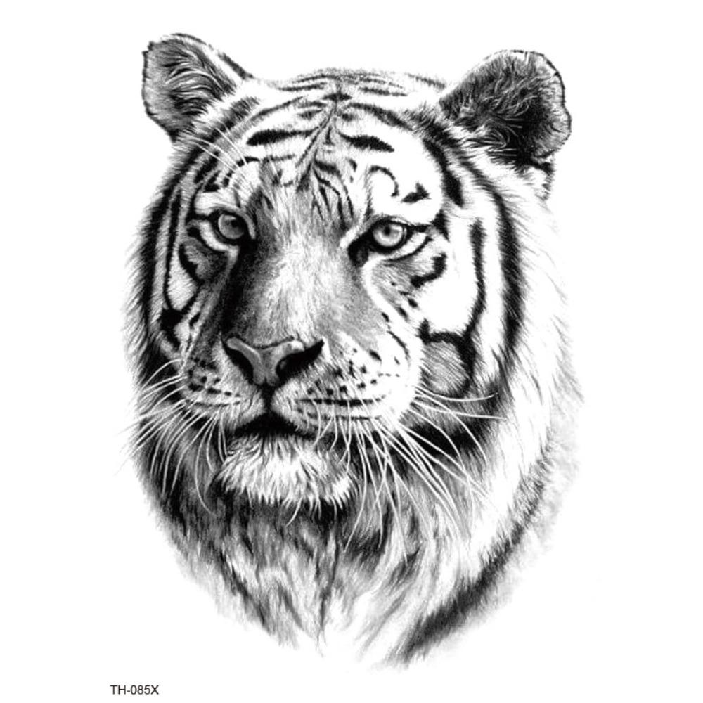 Water Transfer Decals Tiger Lion Wolf Tattoo Stickers Animal Body Art Tattoo  Finger Hand Legs