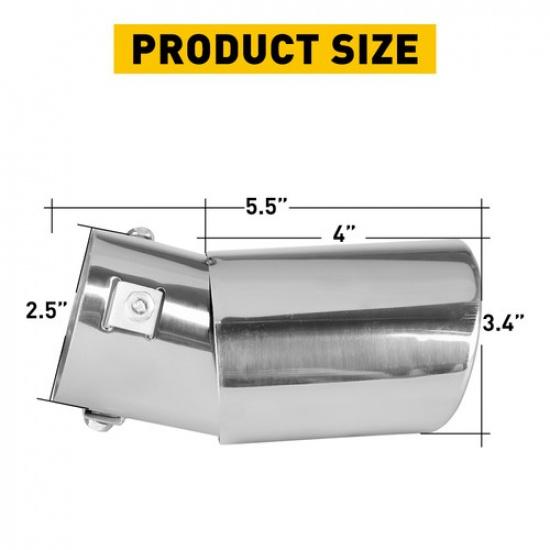 Auto Car Pipe Exhaust Tail Muffler Tip Stainless Steel Replacement Accessories