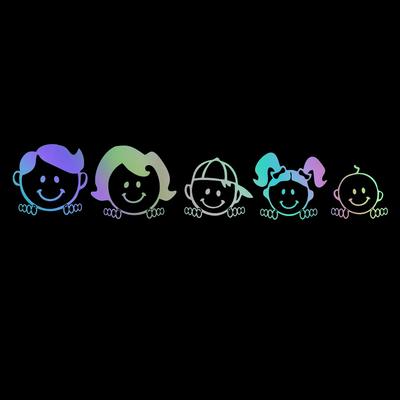 15cm Car Sticker Happy Family Exterior Parts Decoration Stickers On Motorcycle Accessories Sunscreen and Waterproof Products PVC