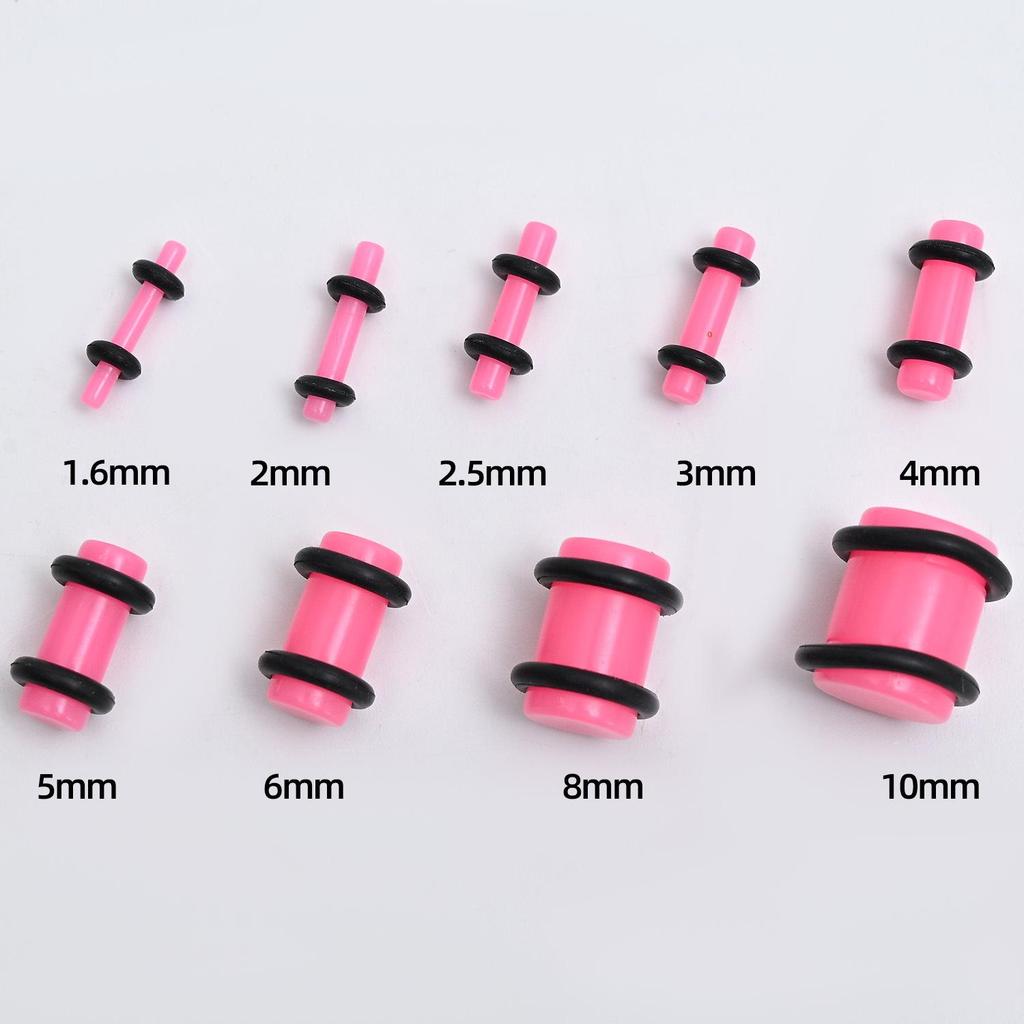 Acrylic Heart & Triangle Ear Plugs – Colorful Piercing Jewelry In Multiple Sizes