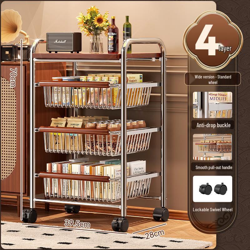 Chinese Style Multi-Layer Snack and Produce Trolley