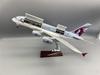 New 1:160 Scale Model Qatar A380 Airways Resin Openable Cabin Door Airplane With Light Landing Gear Collection Display Fans