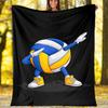 Volleyball Theme Printed Blanket - Perfect for Couch, Bed, Travel & Outdoor Use | Machine Washable, Cozy & Durable.
