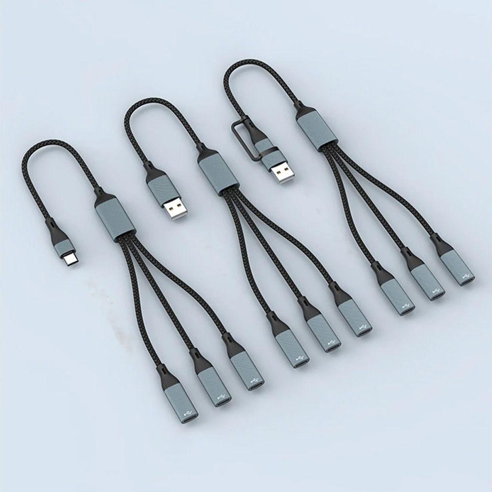 Aluminum Alloy Shell Multiple Splitter Adapter TPE Plastic USB Power Charging Hub  Power Charging