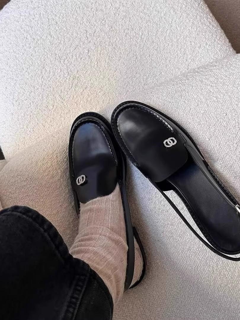 

Версия из овчины~ Натуральная кожа Xiaoxiangfeng с маленькими кожаными туфлями Loafu, женские летние сандалии на платформе с открытым носком, крутые шлепанцы Мюли 40