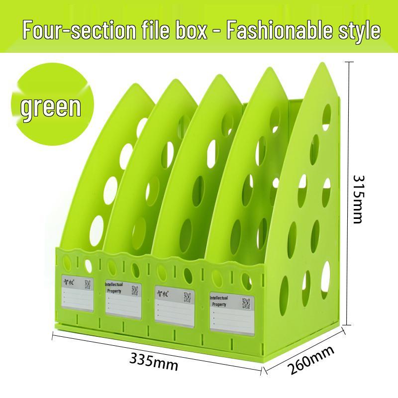 Four-Tier Desktop File Organizer with Storage Trays for Office Supplies