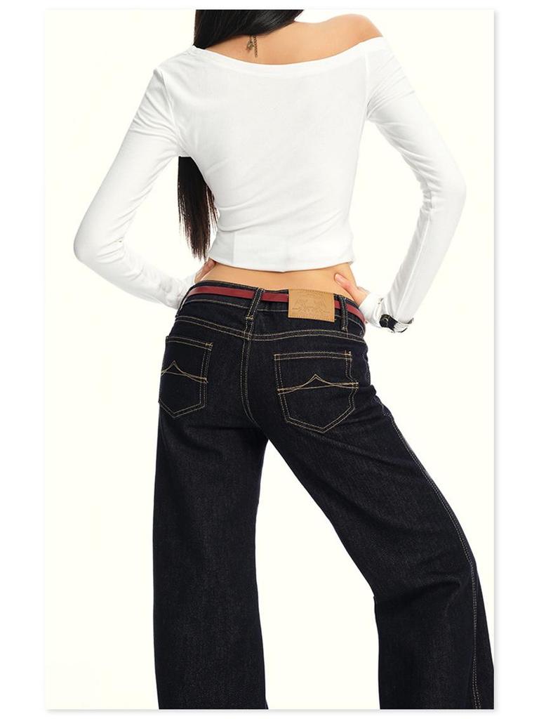 American Retro Wide-Leg Low-Waist Jeans - Autumn/Winter 2025 Collection
