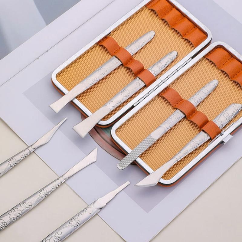 8Pieces Leather Carving Skiving Tool Ergonomic Grip Leatherworking Tool for Leather Wallets Belts Bags Crafting Project