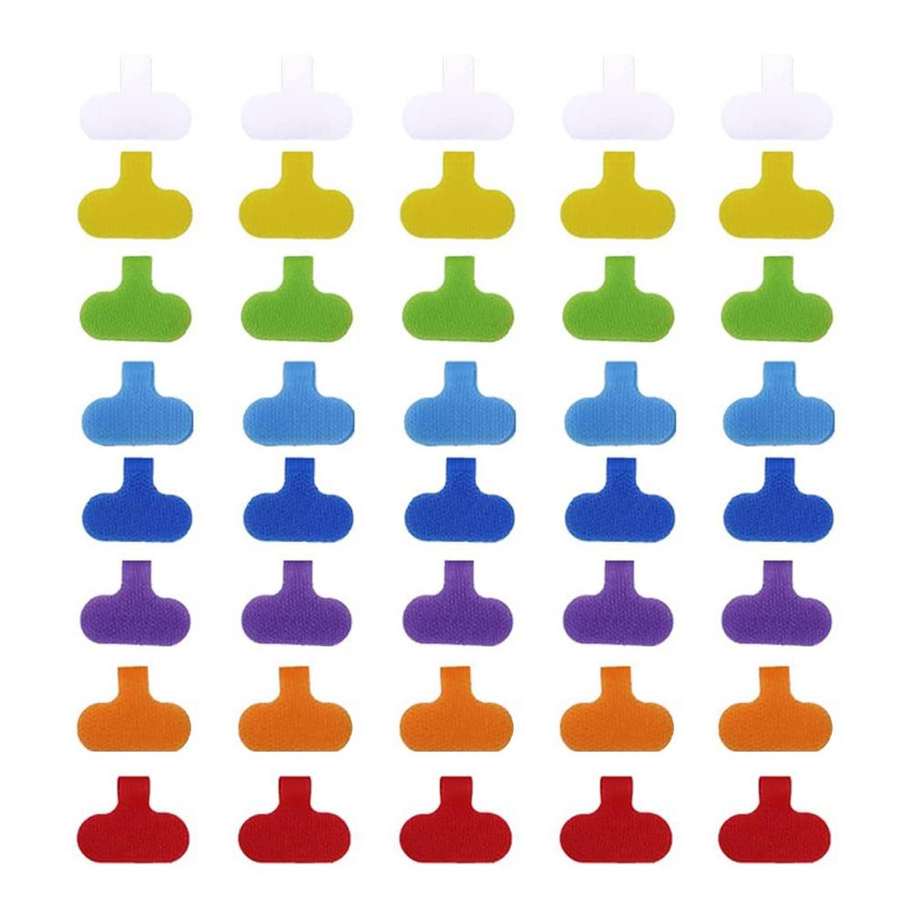 Cable Labels, Medium, Multi-Color (8-24Pcs) Write On Cord Labels, Wire Labels, Cable Tags and Wire Tags for Cable Management and Identification