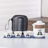 Panda Portable Travel Tea Set One Pot Three Cups Quick Cups Outdoor Camping Kung Fu Brewing Teapot Companion Gift