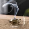 1Pc Chinese Style Incense Burner Mini Tea Pot Aromatherapy Stove Alloy Tiny Teapot Shape Incense Holder Home Pendant