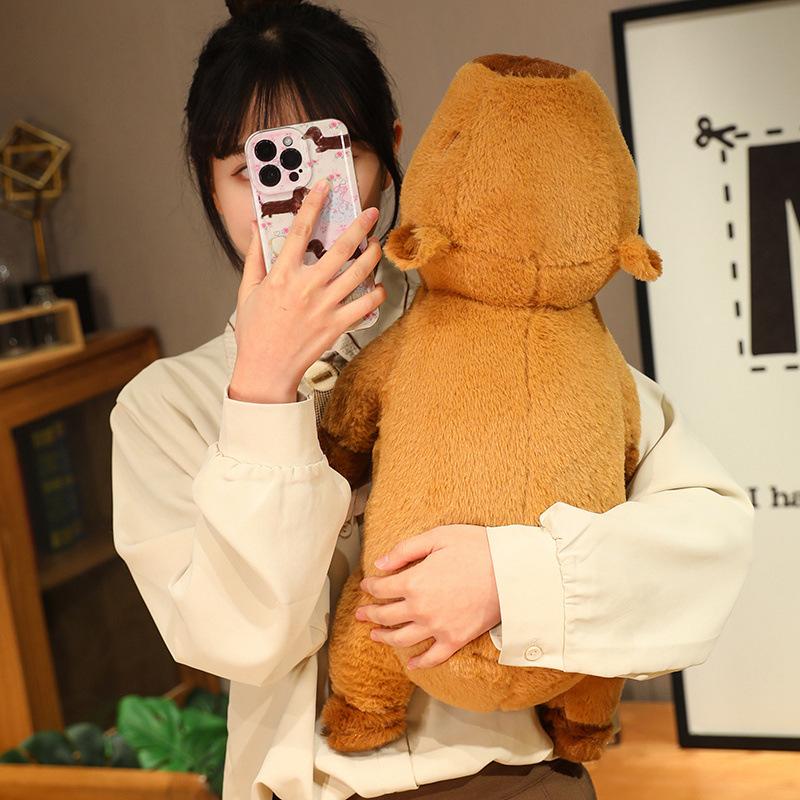 Internet Celebrity Creative Party Model Capybara Throw Pillow Queen Bed Sleeping Doll Girls Birthday Gift Party Model Soft Cute Doll