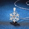 New S925 Silver Sparkling Snowflake Women's Necklace, Niche Fashion, Exquisite, High-quality Wedding Jewelry