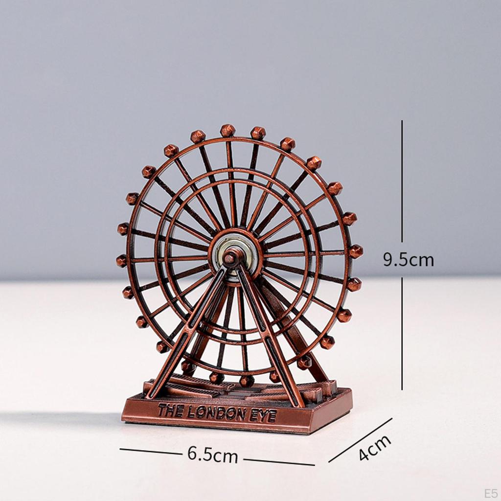 Wheel Statue Figurine Sculpture Collectable Modern Ornament Zine Alloy Home Decor Model For