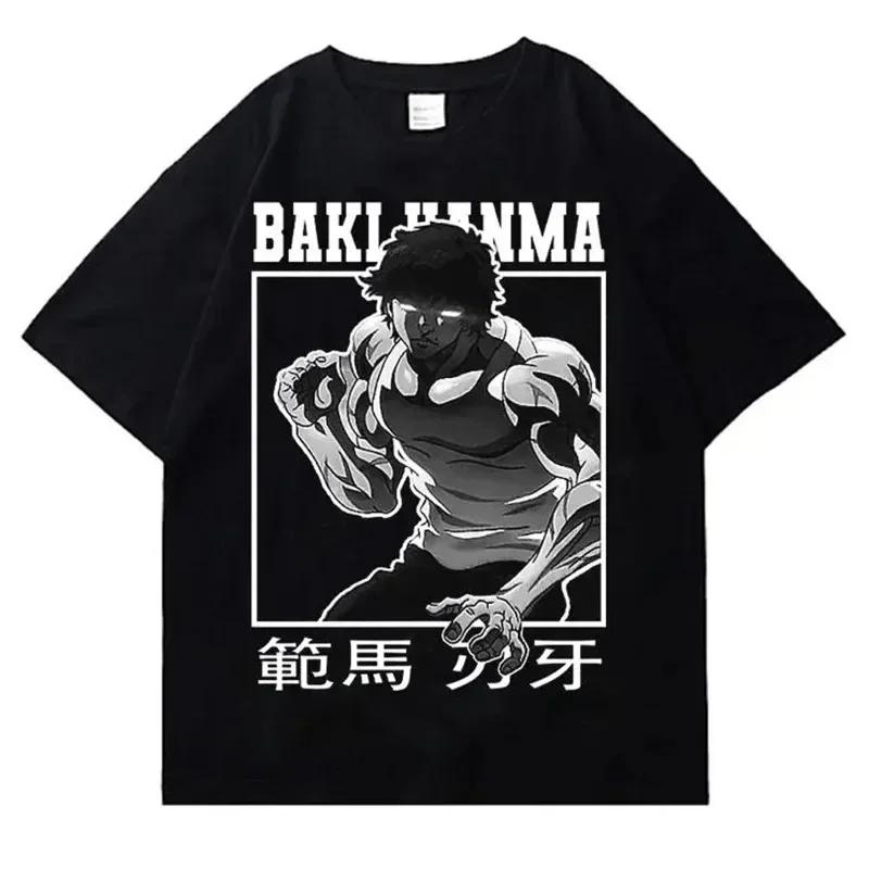 Anime Printed T-Shirt Harajuku Streetwear Summer Oversized Men Cotton Short Sleeve Tees Hip Hop Crew Neck Women Top Y2k Clothing