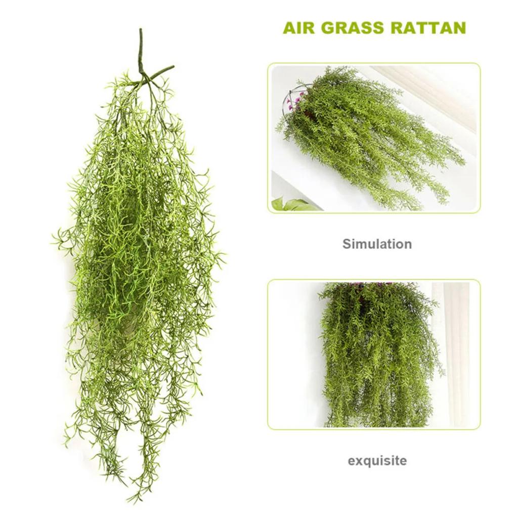 A-rtificial Hanging Green Plant Rattan Green Grass Plants Fake Vine Ivy Hanging Plant For Home Garden Wedding Wall Decoration