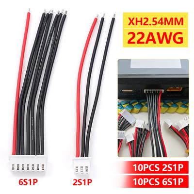 10Pcs 2s 6s Lithium-Batterie Ausgewogene Ladekabel Stecker Stecker 22AWG Hohe-Temperatur Silikon Draht 100mm Ausgewogene Lade