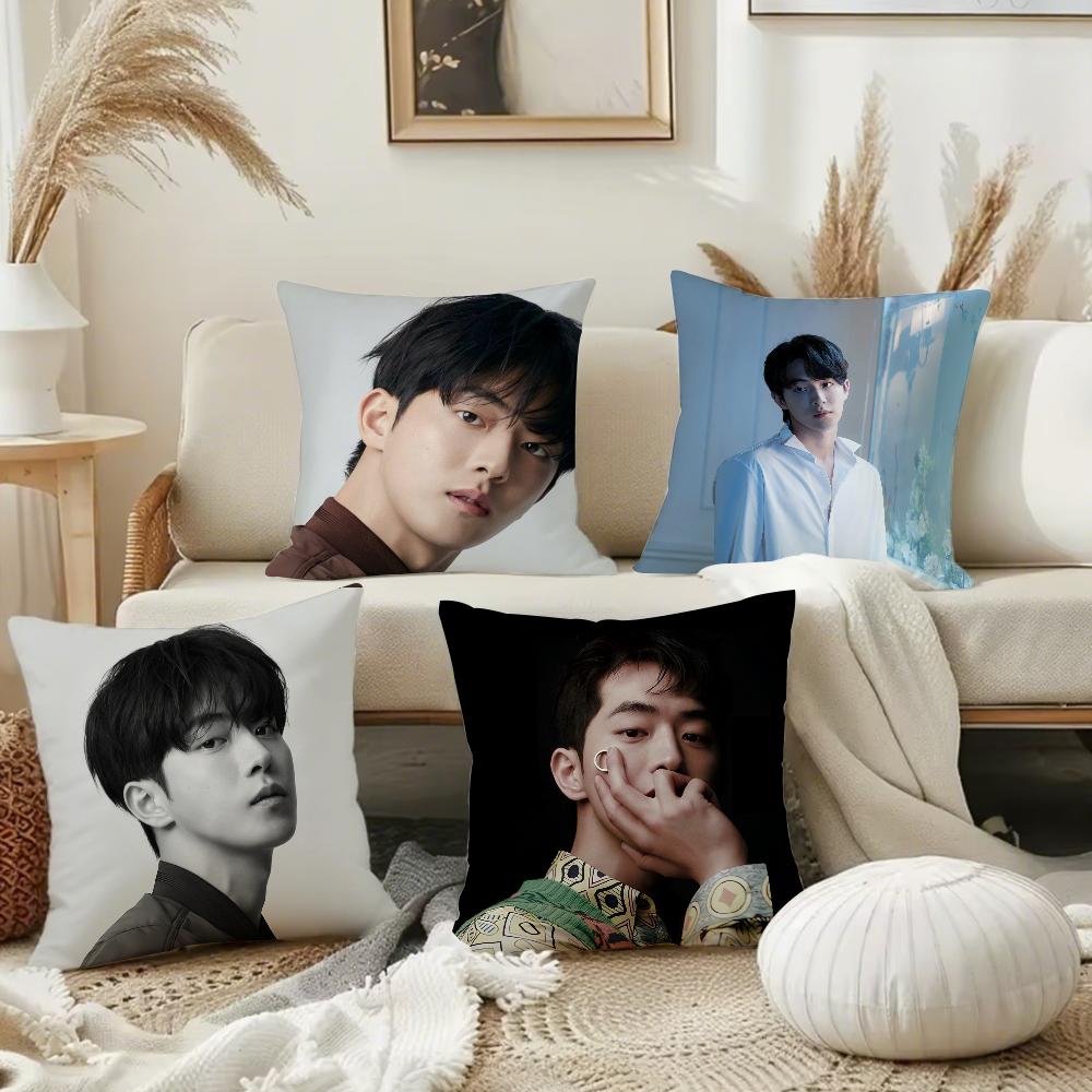 Korea Actor Model J-Joo Hyuk Nam Pillow Case Square Double-Sided Printing Short Plush Sofa Cushion Cover Bedside Pillow