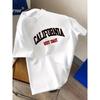 Letter Print Round Neck T-Shirt Casual Athletic Women'S Short Sleeve