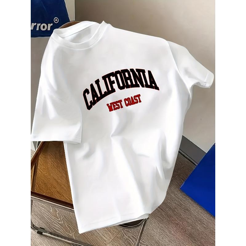 Letter Print Round Neck T-Shirt Casual Athletic Women S Short Sleeve S