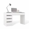 Möbelset Schreibtisch Arto + Kommode Malwa M6 + Regal R60 Weiß Für Büro