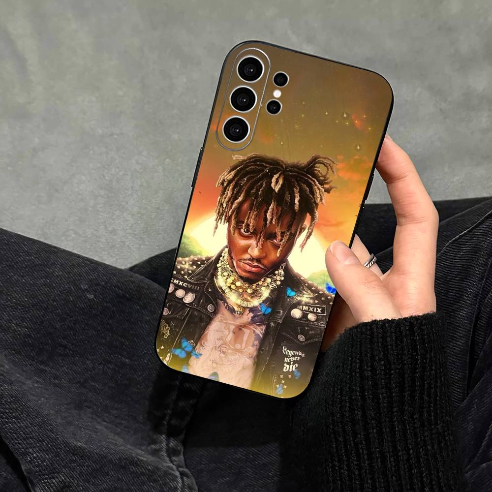 Rapper 999 J-Juice W-WRLD Phone Case For Samsung S25,S24,S21,S22,S23,S30,Ultra,S20,Plus,Fe,Note,10,9,5G Black Cover