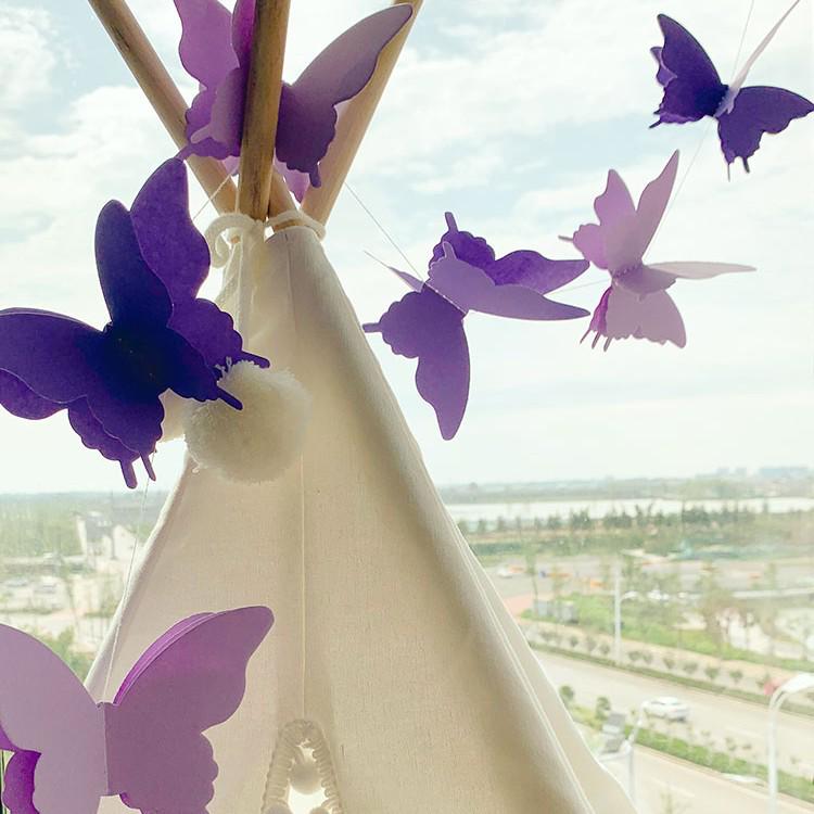 Colorful 3D Butterfly Paper Garland for Weddings, Parties, and Children's Room Decor