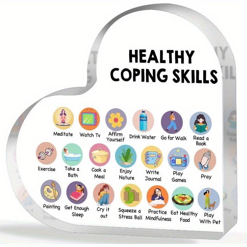 

Тревожные навыки Акриловое сердце искусство: Декор для терапевтического кабинета/класса. Школьное консультирование/Социальная работа Украшения для психического здоровья. чистый