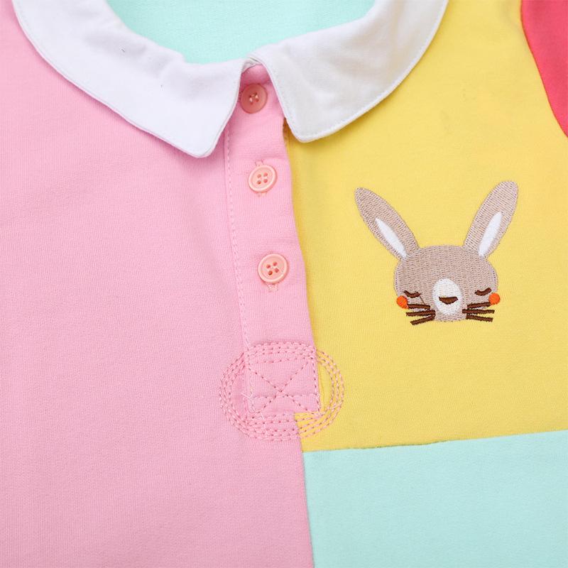 2025 Spring & Fall European American Baby Girls' Knitted Spliced Dress