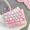 Cute Cartoon Animal Mini Keyboard Fidget Toy With Soft Press Buttons Lanyard For Bag Charms Stress Relief Kids Gifts