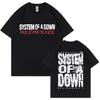 Summer Men's Rock System of A Down Mezmerize Band Album Print T-shirt Vintage Alternative Metal Music Harajuku Short Sleeve