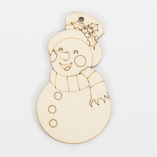 12 Pcs Wooden Christmas Ornaments To Paint Diy Blank Unfinished