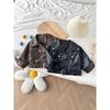 Chaqueta de Motociclista de Cuero Estilo Coreano para Niñas - Abrigo Corto de Moda Primavera/Otoño para Niños.