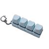 4 Keys Fidget Keychain Key Button Pinch Toy Funny Clicker Toy Pendant  for Adult&Kids