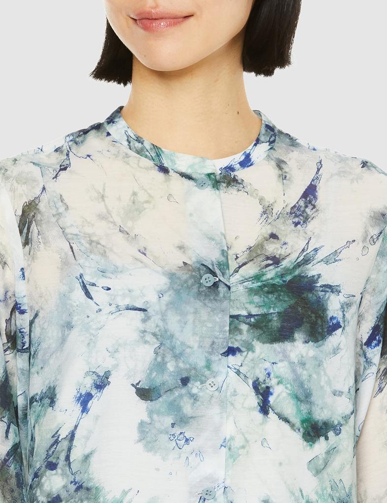 Original Art Print Sheer Dress FWFO231052 BLU 0 [Frey ID] Women's