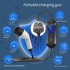 6/8/10/13A EV Charger UK Plug Portable 3.5KW Type 2 EV Charging Cable Wallbox OLED display for Electric Car