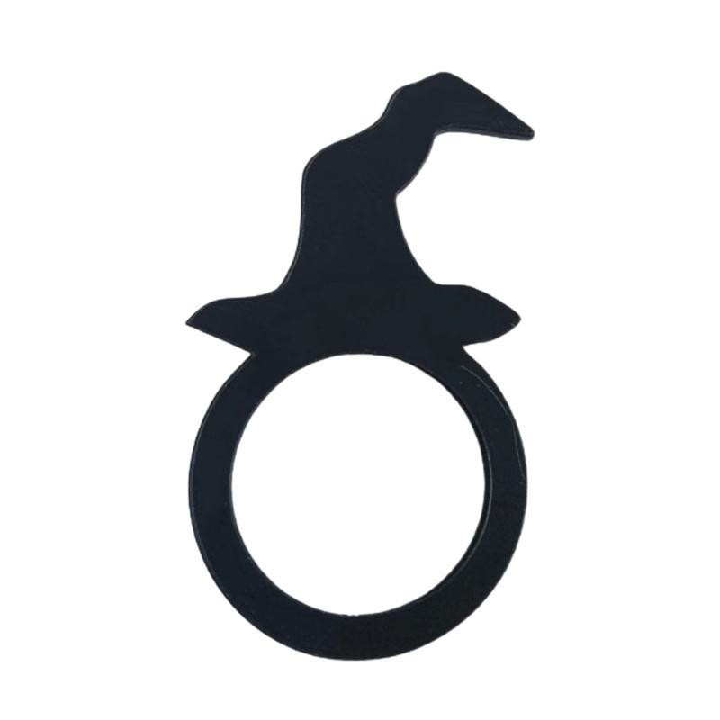 

Unique Halloween Pumpkin/Bat/Spiders Shape Napkin Holder Witch Hat Napkin Rings Decorative Napkin Rings for Halloween