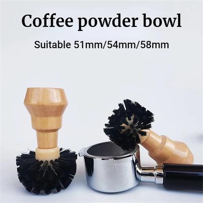 Protable Coffee Tamper Cleaning Brush Espresso Grinder Machine Hair Wood Dusting Cleaners 51/54/58mm Barista Kitchen Tools
