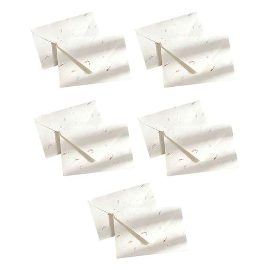Artistic Stationery for Handwritten Messages 10PCS Petal Art Envelopes, Real Floral Texture Design, Thick Paper Western Style Delicate Envelopes