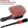 Gray Short Handle Tire & Wheel Cleaning Brush