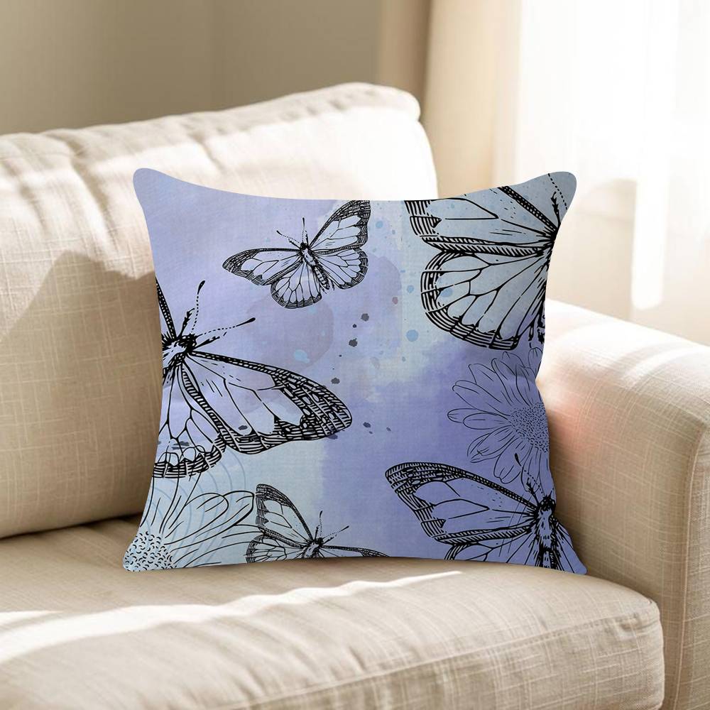 Purple Butterflies 4545cm Cushion Cover Pillow Cover Decor Pillowcase Home Pillowcase For Couch Pillow
