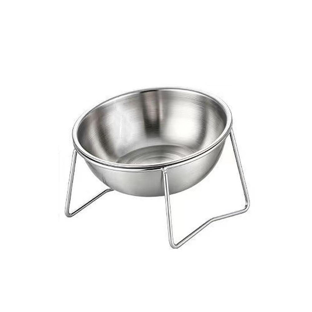 Large Capacity Stainless Steel Cat Bowl Anti-Tipping Double Water Bowls  for Kitten