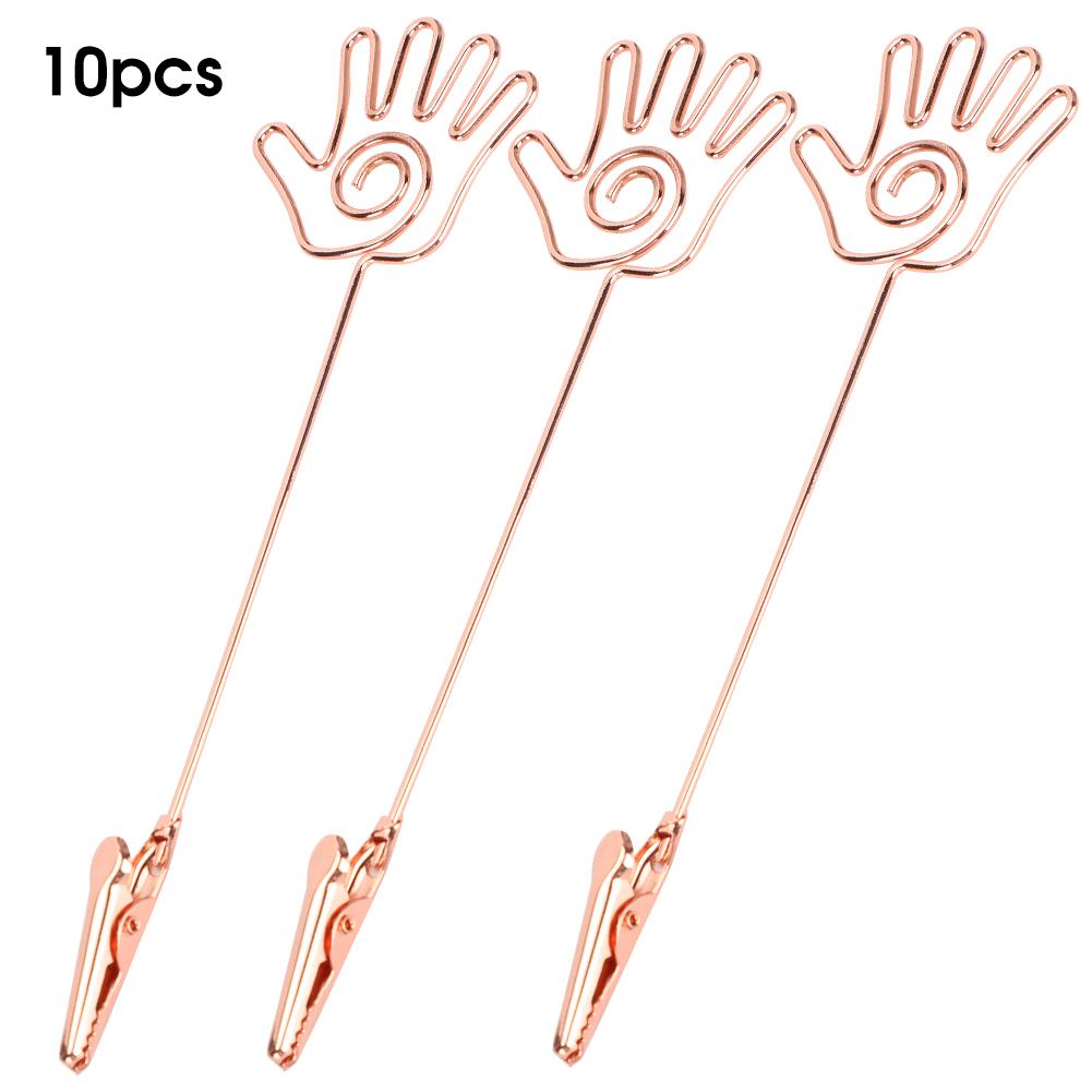 

10 шт. настольная двухсторонняя визитная карточка в форме руки для фотоклипсы подставка для украшения