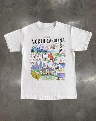 Retro North Carolina Landmark T-Shirt: First In Flight Graphic Tee