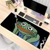 Funny Meme Green Frog Cartoon Art Playmat Keyboard Accessories Large Size Games Laptop Office Desktop Table Mat