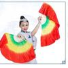 31cm Bamboo Yangko Dance Prop Performance 17/20cm Half Circle Silk Veil Pairs Bamboo Fans