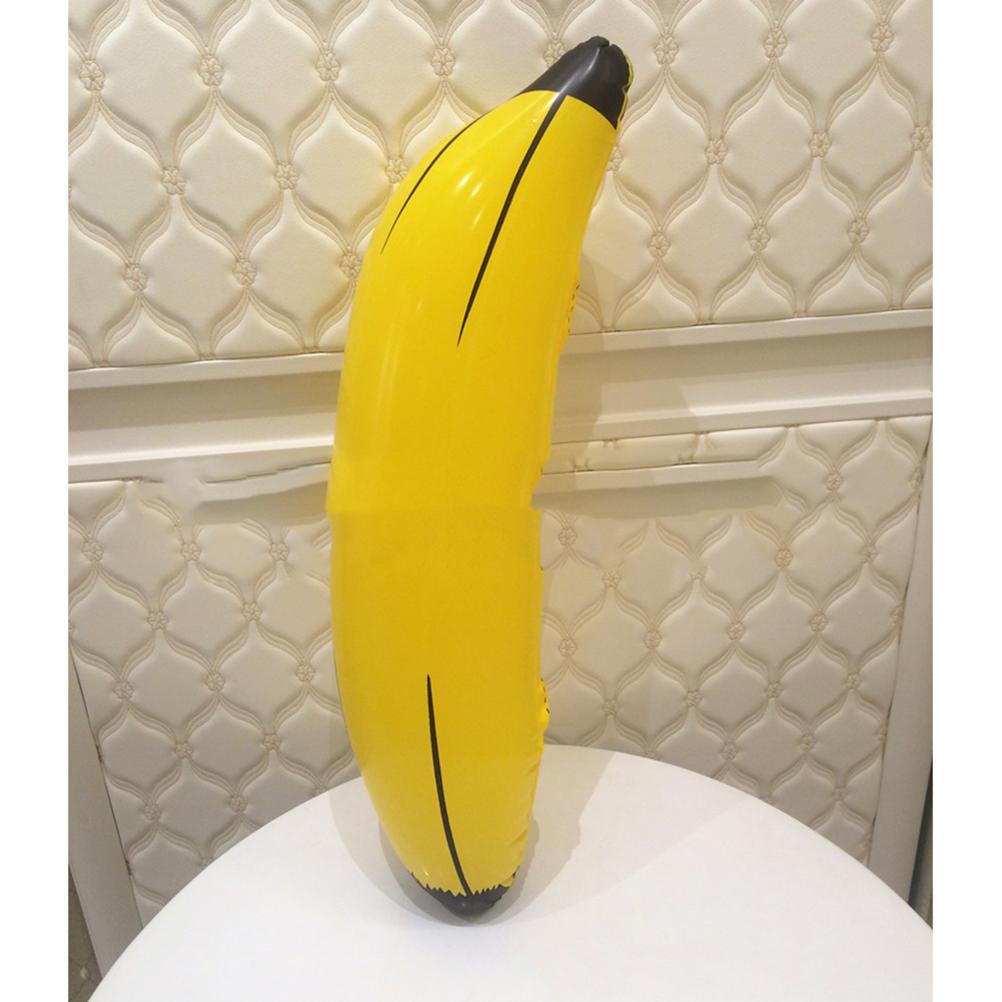 

Easy Inflated With Mouth Lovely Inflatable Banana PVC Blow Up Pool Water Beach 66cm Party Cute Shape Children Kids Toy S жёлтый