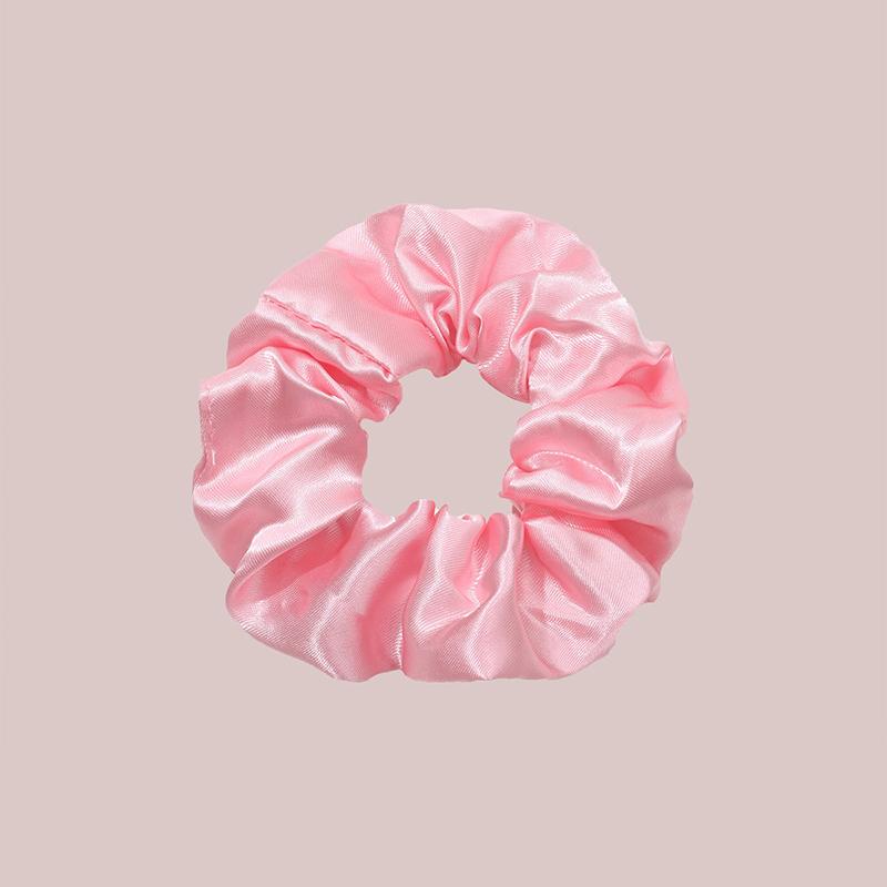 8Pcs  Satin Fabric Sausage Loop Hair Rings Set Solid Colour Fabric Loop Hair Rope Hair Scrunchies Scrunchy Black Coffee