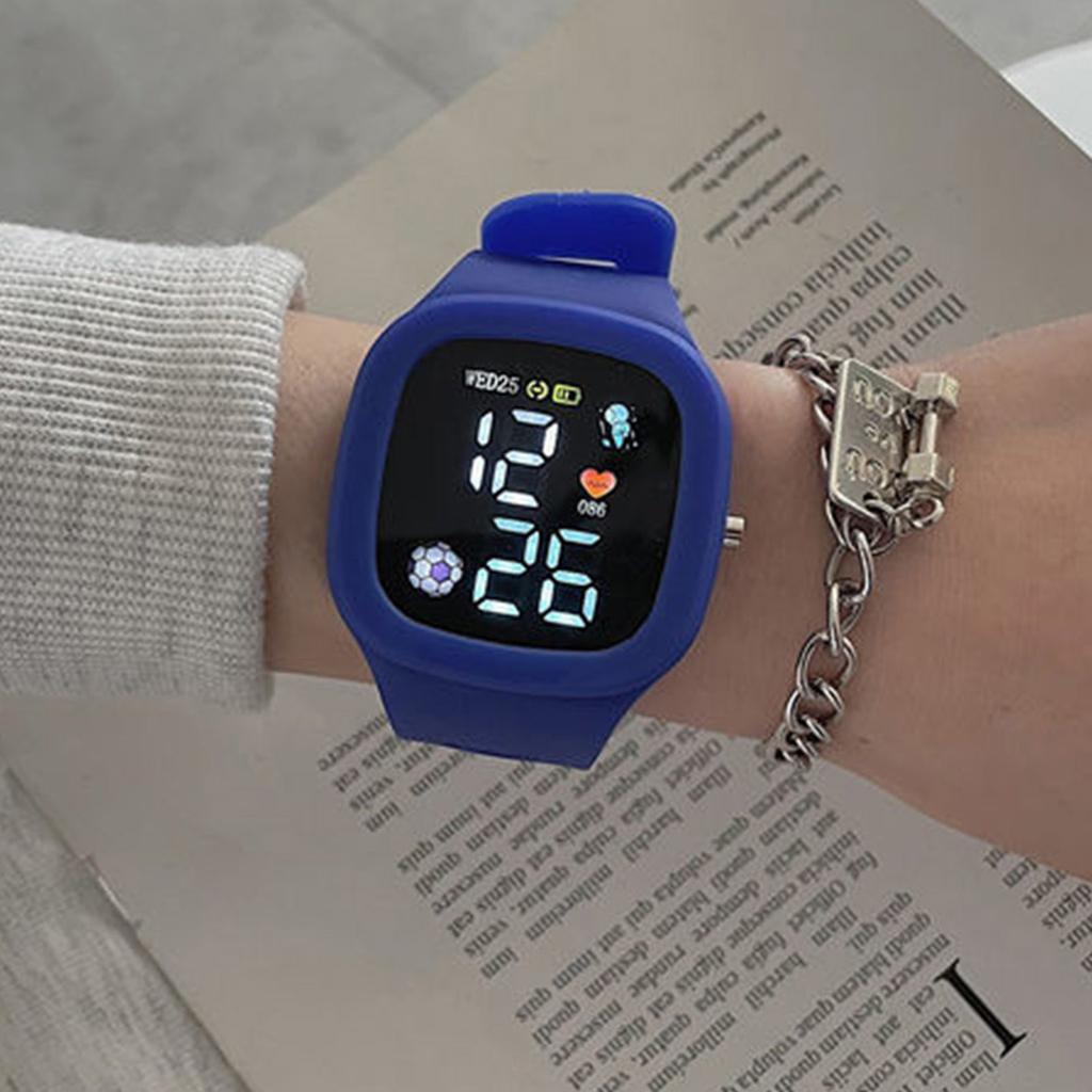 Casual Wrist Watches HD Digital Display Easy To Read Square Dial Watches for Students Boys and Girls