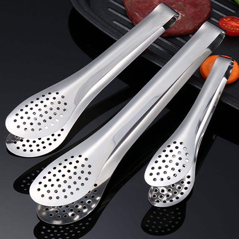 Heavy-Duty 304 Stainless Steel BBQ, Bread & Cake Tongs